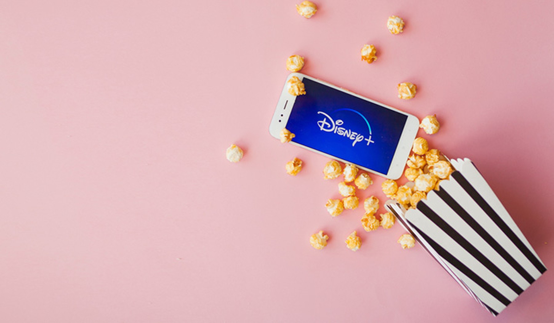 Disney Plus smartphone popcorn